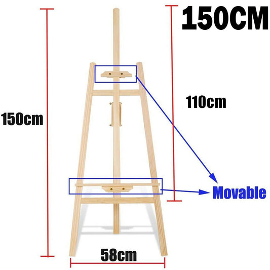 150cm Studio Wooden Easel Display Art Craft Artist Cafe Wedding Painting Stand